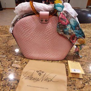 Patricia Nash waxed leather Meldoa domed sachel with scarf